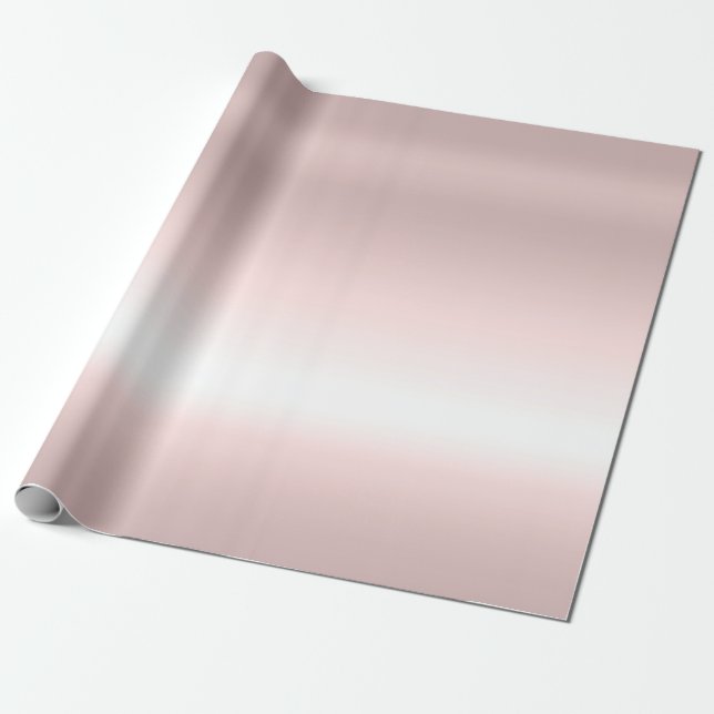 Rosegold Modern Elegant Metallic Ro Guld Presentpapper (Utrullad)