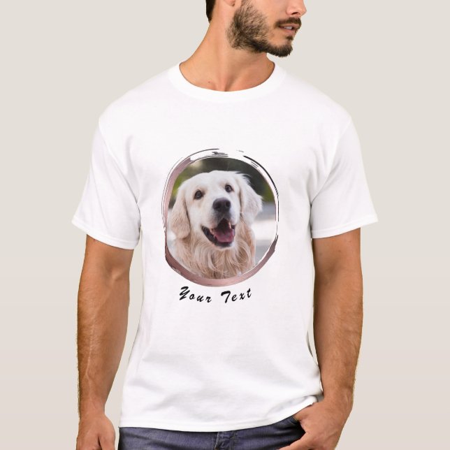 RoseGold Ram Personlig Hund Photo T Shirt (Framsida)