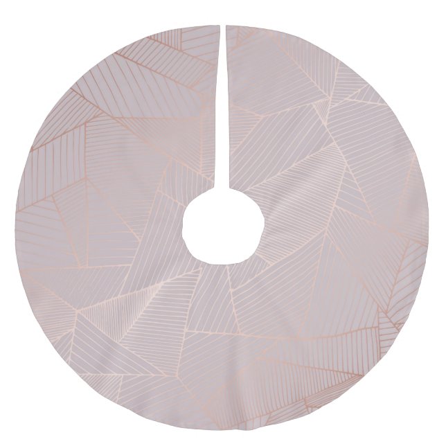 Roséguld dekorativ bakgrund, elegant. julgransmatta borstad polyester (Framsidan)