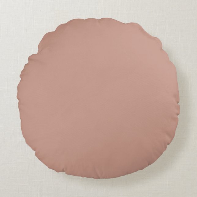 Roséguld enfärgad, modern, enkel, trendig rund kudde (Framsidan)
