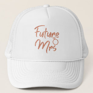 Roséguld färg Future Mrs Trucker Hatt Keps