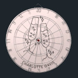 Roséguld flöjt glas skål namn fest darttavla<br><div class="desc">En roséguld bakgrund.  Personliggör och lägg till ett namn.   Dekorerad med ett par flöjter,  glas.</div>