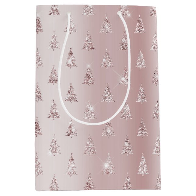 Roséguld glitter julgranar (Framsidan)