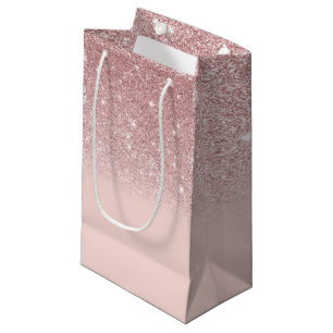 Roséguld glitter rodnad rosa ombre