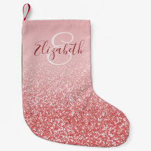 Roséguld Glitter Rouge Ombre Monogram