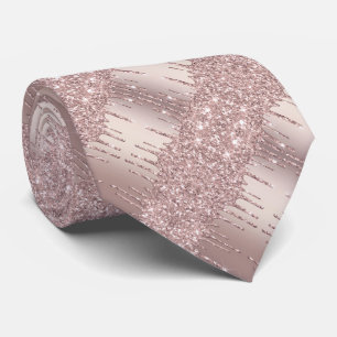 Roséguld glitterhalsduk slips