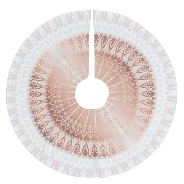 Roséguld Mandala Julgransmatta Borstad Polyester (Framsidan)