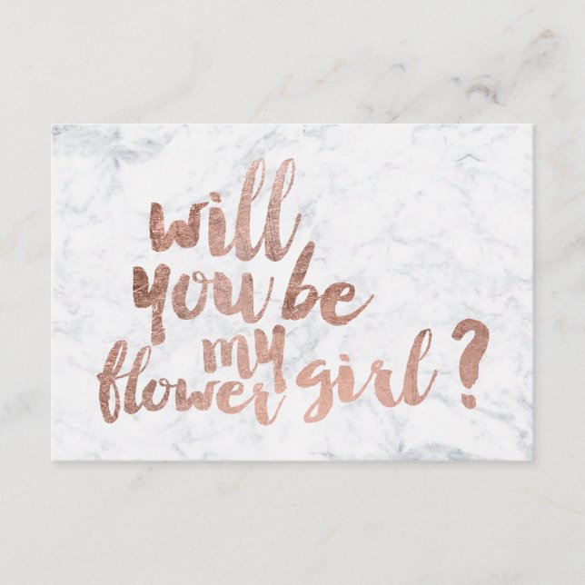 Roséguld marmor blomflicka (Framsida)