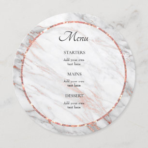 roséguld marmor elegant meny