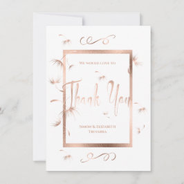 Roséguld Maskrosfluff Bröllop Tack