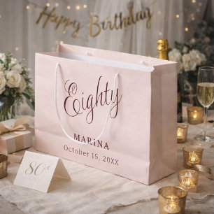 Roséguld namn skrift 80-årsdag