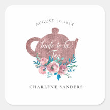 Roseguld och ljus aqua bröllopste 