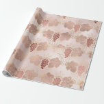 Roséguld och rosafärgad fransk vin-tema presentpapper<br><div class="desc">Paris vintage druvdriva mönster inslagningspapper..</div>