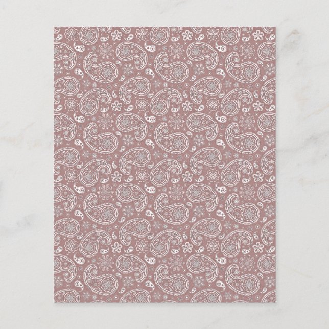 Roséguld och vit paisley (Framsida)