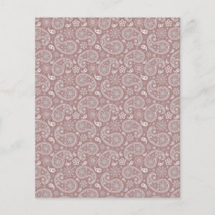 Roséguld och vit paisley
