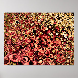 Roséguld prickig design poster
