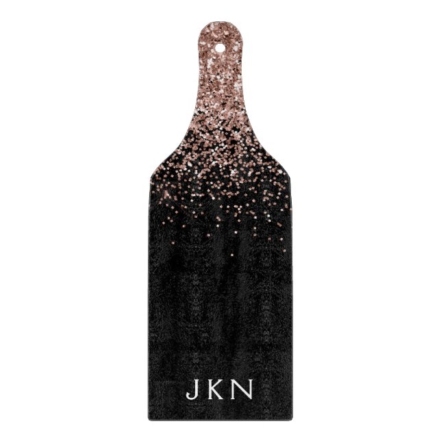 Roséguld Rodnad Rosa Glitter Förbokstäver (Framsidan)