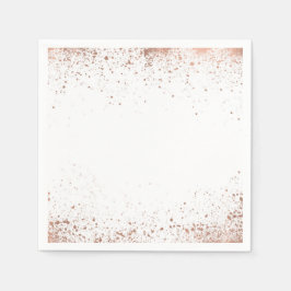 Roséguld Rosa Glam Modern Chic Bröllop Pappersservett