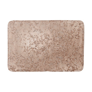 Roséguld Rosa Glamör Gnistrande Chic Badrumsmatta
