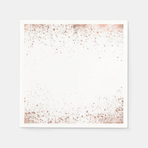 Roséguld Rosa Glamour Modern Chic Bröllop Pappersservett