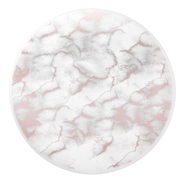 Roséguld Rosa Marmor Modern Chic Trendig Knopp (Framsidan)