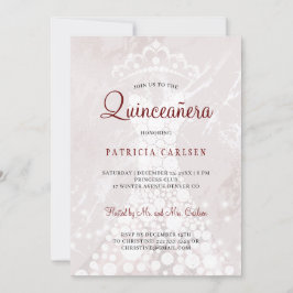 Roséguld rosa modern elegant quinceanera inbjudningar