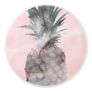 Roséguld Rosa Tropisk Sommar Ananas Glamour Knopp