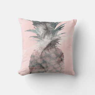 Roséguld Rosa Tropisk Sommar Ananas Glamour Kudde