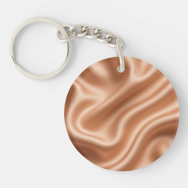Roséguld Satin Silke Abstrakt Lyx Mönster (Framsidan)