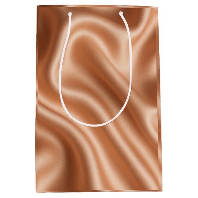Roséguld Satin Silke Abstrakt Lyx Mönster (Framsidan)
