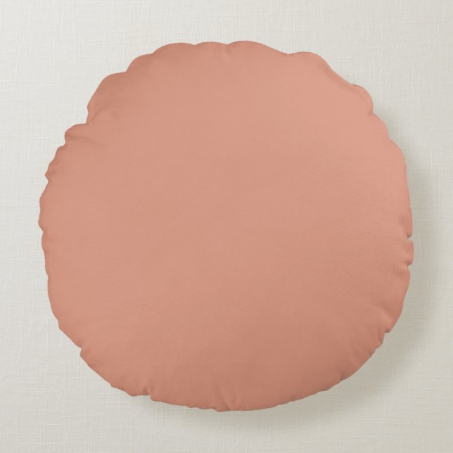 Roséguld Solid, Modern, Enkel Rund Kudde (Framsidan)
