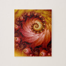Roséguld Spiralblomma Pussel