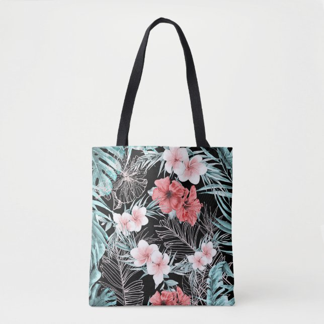 Roseguld Tropisk Botanisk Aloha Ananas Chic Tygkasse (Framsida)