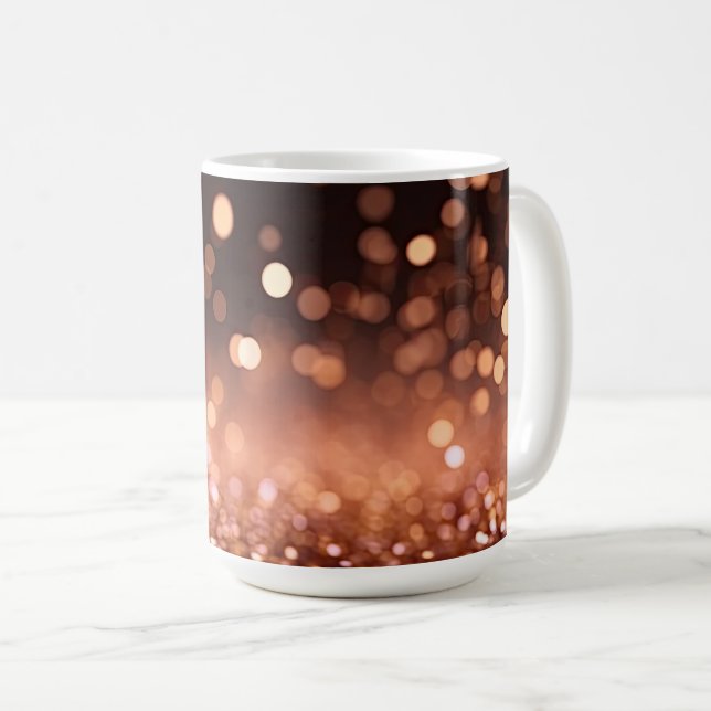 Roséguldglitter Kaffemugg (Framsida höger)