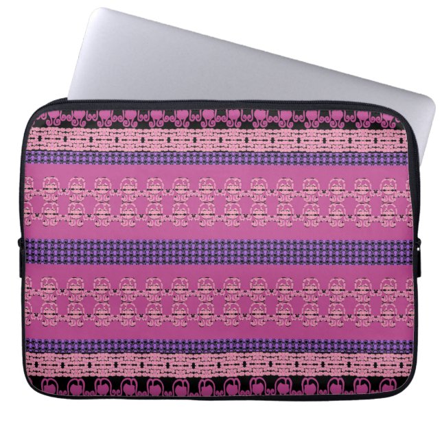 Roseheads Cupflowers Laptop Fodral (Framsidan)