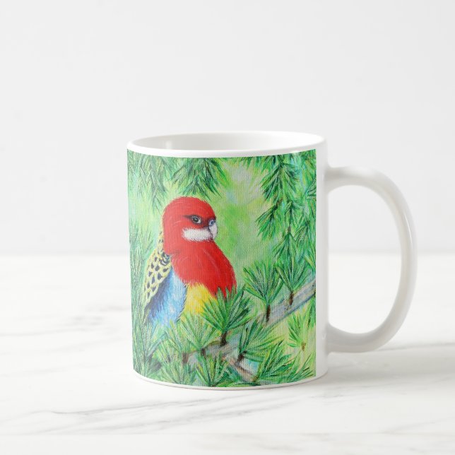 Rosella Bird Painting Kaffemugg (Höger)