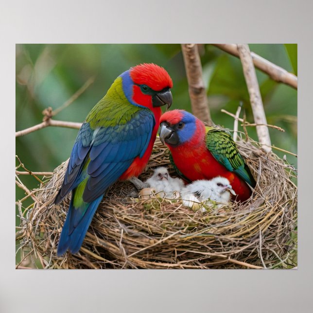 Rosella Birds Poster (Framsidan)