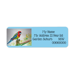 Rosella Parrot Watercolor-Returetiketter Returadress Etikett