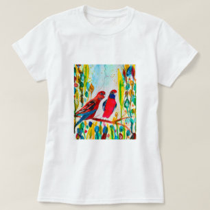 Rosellafåglar i träd t shirt