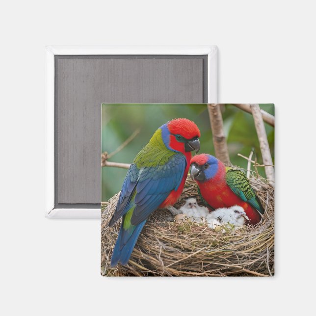 Rosellafåglar Magnet (Front/Back)