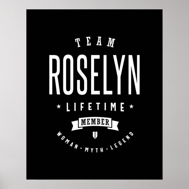 Roselyn Personlig Namn Birthday Poster (Framsidan)