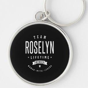 Roselyn Personlig Namn Birthday Rund Silverfärgad Nyckelring