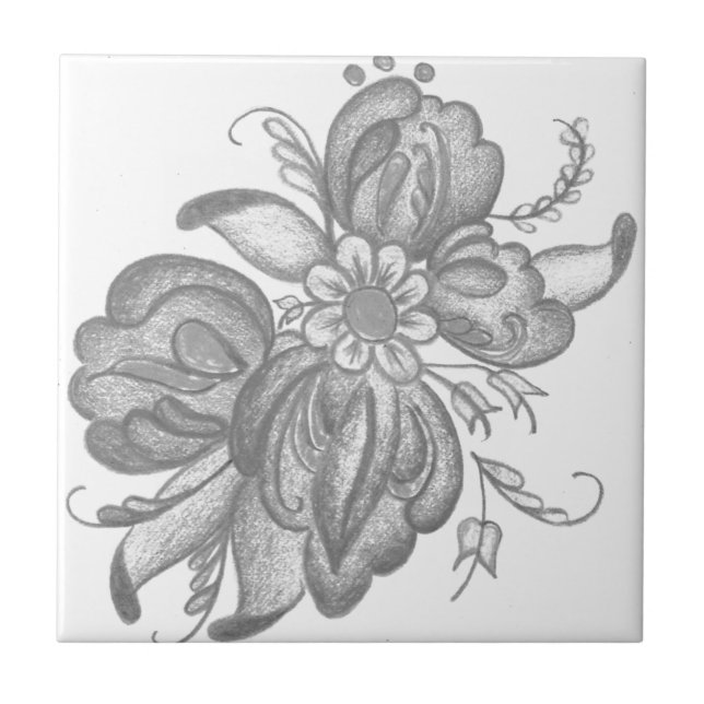 Rosemal av Neeter Kakelplatta (Framsidan)