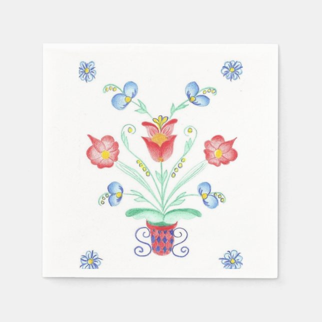 Rosemal Napkin Pappersservett (Framsidan)