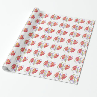 Rosemal som slår in papper presentpapper