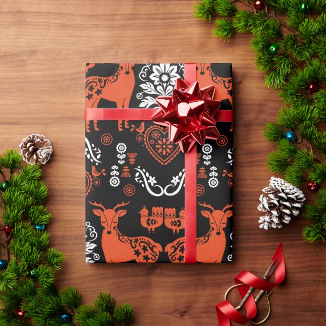 Rosemaling Norsk Folk Art Presentpapper (Julgåva)