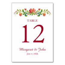 Rosemaling Red and Rosa Bord Card