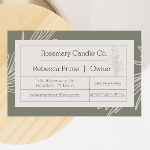Rosemary Apothecary Label Stil Visitkort