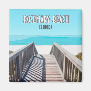 Rosemary Beach Florida Bukt Kusten Vintage Magnet