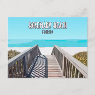 Rosemary Beach Florida Bukt Kusten Vintage Vykort